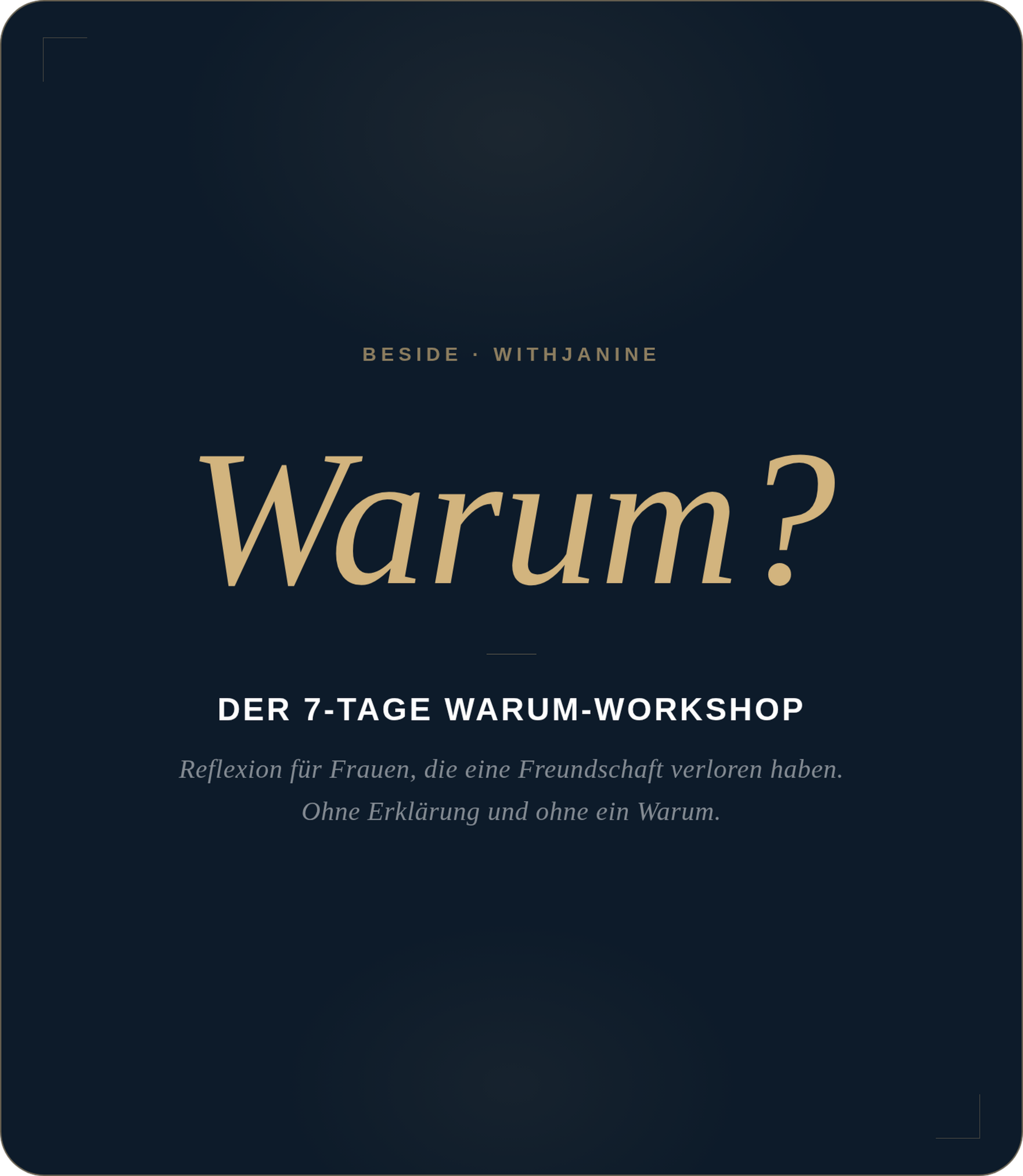 7-Tage Warum-Workshop